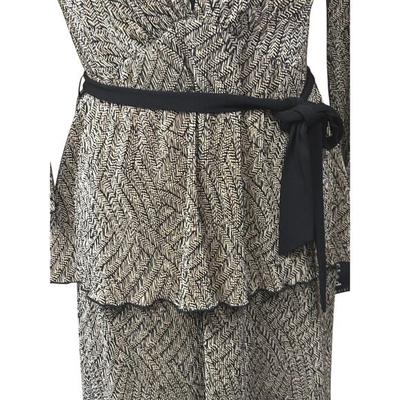 Connected Apparel dress, black/tan, NWT, classic, feminine, elegant, travel - Picture 5 of 9